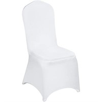 VEVOR 100 Pcs White Chair Covers Polyester