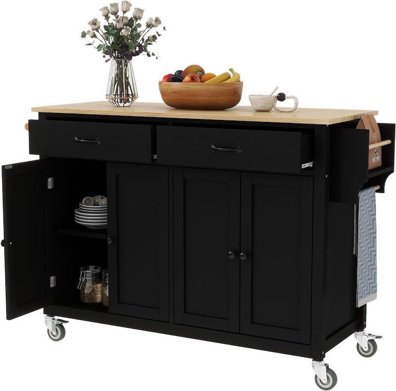 LUMISOL Kitchen Island on Wheels 54.3"