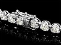 10ct Diamond Tennis Bracelet in 18k White Gold