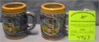 Bahamian policemen decorated miniature beer mugs