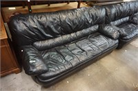 LEATHER COUCH AND ARM CHAIRS