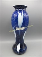 Imperial Freehand 10.5" cobalt corsett vase w/