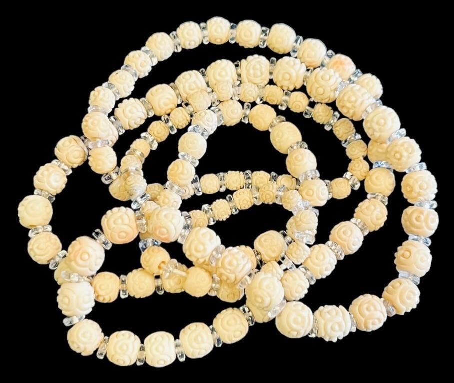 Cream Rosette Necklace
