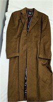 Riccardo Fazzi Brown Overcoat Cashmere Blend 46