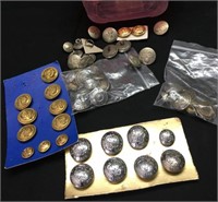 Lot of Military Buttons Etc...