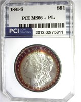 1881-S Morgan MS66+ PL LISTS $1000