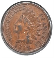 Indian Head Penny 1897 AU