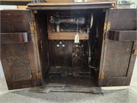 Antique Damascus Sewing Machine Table