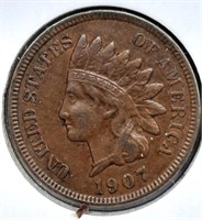 Indian Head Penny 1907 AU