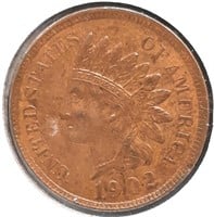 Indian Head Penny 1902 AU