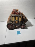Vintage Stage Coach Pottery Chalkware Bank