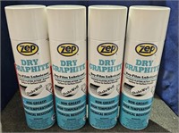 4 Cans Zep Dry Graphite Dry Film Lubricant