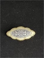 Vintage Engraved Sterling Pin 9.6 g