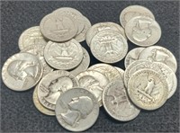 (25) Silver Washington Quarters