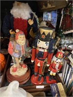 Nutcracker and Santa decor