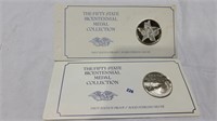 2 sterling silver proof coins