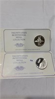 2 sterling silver proof coins