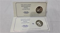 2 sterling silver proof coins