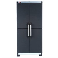 Plastic Freestanding Garage Cabinet in Black