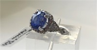 $12800. 14kt. Sapphire (3.00ct) Ring (Size 7)