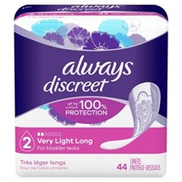 Always Discreet Incontinence Liners for Women, Ver