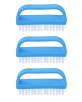 Superio Nail Brush Cleaner with Handle 3 Pack, Dur