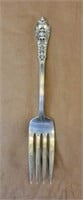 Rose Point Wallace Sterling Silver-Serving Fork