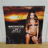 Autographed Denver Broncos 2012 Calendar