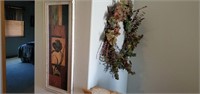 Wall Art & Large Eucalyptus Wreath.