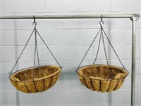 2x The Bid Hanging Metal Plant Baskets
