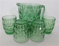 Vintage Jeannette Glass. Fir Green Uranium Glass