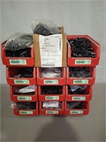 12 Bins Assorted Plastic & Rubber Hardware