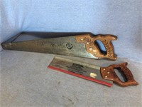 Vintage Sandvik 29 1/2" Cross-cut Hand Saw &