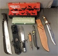 4 knives including Marttiini Finland, survival,
