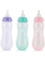 ( New / Packed ) Nuby 3 Pack No Spill Bottle 10oz