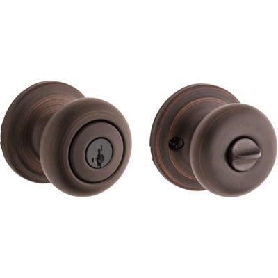 Juno Venetian Bronze Entry Door Knob Featuring Sma