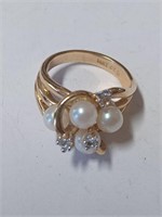 Marked 14K GE Pearl Ring- 4.0g
