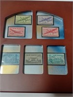 US Air Mail WWII 1941-1946 Stamps Framed