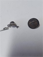 Marked Sterling Duck Pin and Fish Pin-7.5g