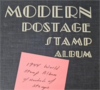 1944 Modern Postage World Stamp Album w Stamps