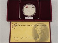 1993-S Jefferson Modern Silver Dollar Commemorativ