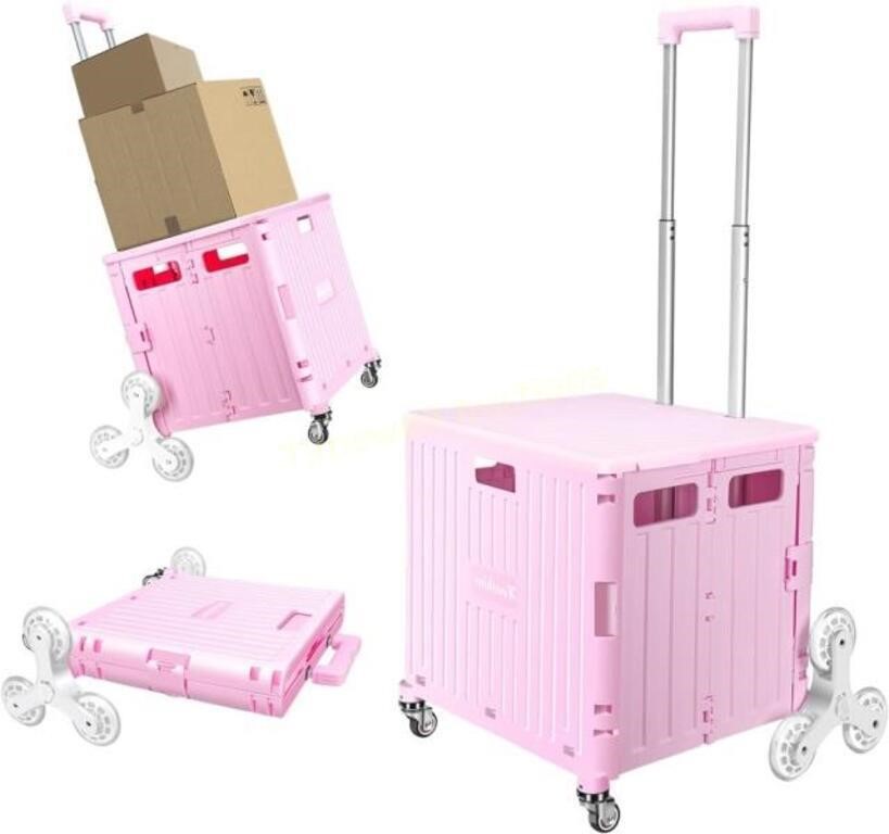 Honshine 65L Storage Cart  Stair Wheels (Pink)