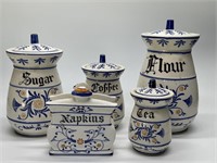 Vintage Ceramic Four Piece Canister Set and