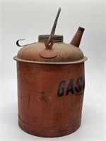Vintage Metal Gasoline Can 10in T x 7in W