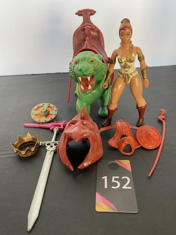 1981 Teela  & Battle Cat HeMan Action Figures