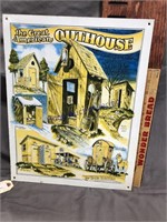 THE GREAT AMERICAN OUTHOUSE TIN SIGN, 12.5 X 16"