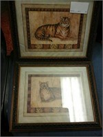 Pair of lion and tiger photos