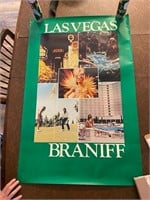 Braniff Airways LAS VEGAS Travel Poster