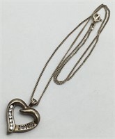 Sterling Silver Necklace & Heart Pendant