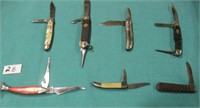 Lot of (7) Vintage Pocket Knives…Top L-R: Imperi